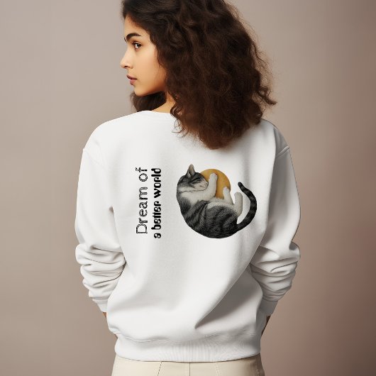 Sleepy Cat Sweatshirt personalisiertes Geschenk fü