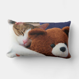 Sleepy Cat Teddy Bear Lendenkissen