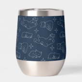 Sleepy Cat Thermal Wine Tumbler – Napping Cat (Rückseite)