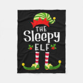 Sleepy Christmas Elf Matching Pajama X-mas Party Fleecedecke (Vorderseite)