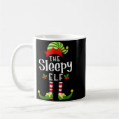 Sleepy Christmas Elf Matching Pajama X-mas Party Kaffeetasse (Links)