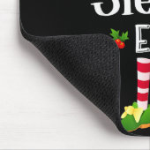 Sleepy Christmas Elf Matching Pajama X-mas Party Mousepad (Ecke)