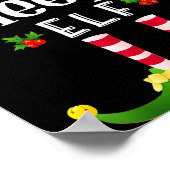 Sleepy Christmas Elf Matching Pajama X-mas Party Poster (Ecke)