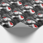Sleepy Christmas Pitbull Puppies Süßes Santa Geschenkpapier (Ecke)