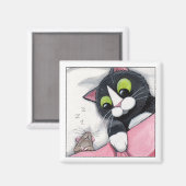 Sleepy Companion - Cat Magnet (Vorderseite/Rückseite)