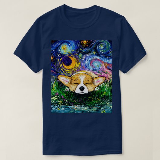 Sleepy Corgi Night T-Shirt (Design vorne)