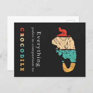 Sleepy Crocodile Feiertagspostkarte