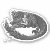 Sleepy Dinosaur Aufkleber (Vorderseite)