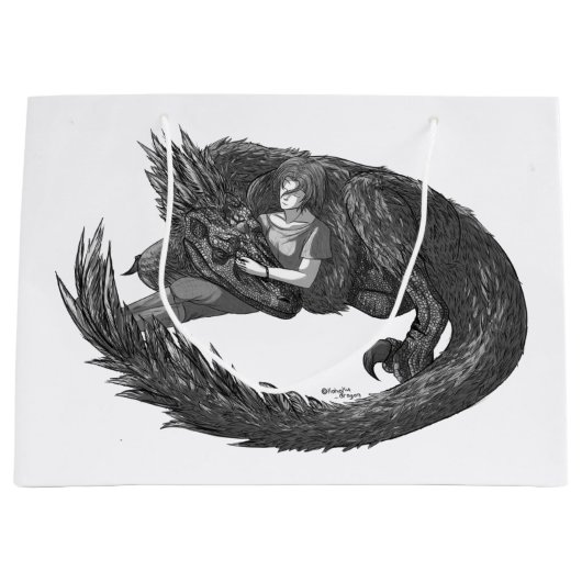 Sleepy Dinosaur Große Geschenktüte (Vorderseite)