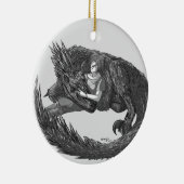 Sleepy Dinosaur Keramik Ornament (Rechts)