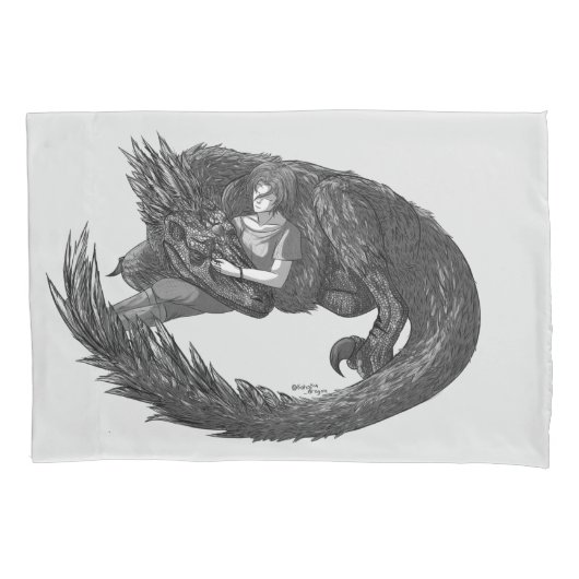 Sleepy Dinosaur Kissenbezug (Vorderseite-Links)