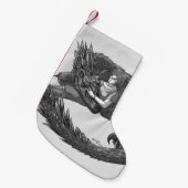 Sleepy Dinosaur Kleiner Weihnachtsstrumpf (Vorderansicht (hängend))