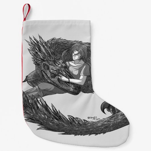 Sleepy Dinosaur Kleiner Weihnachtsstrumpf (Vorderseite)