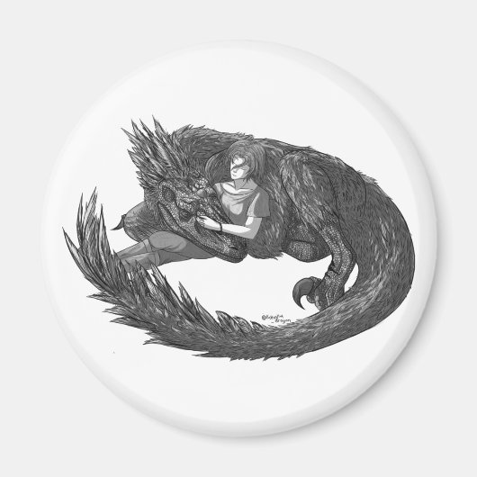 Sleepy Dinosaur Magnet (Vorne)