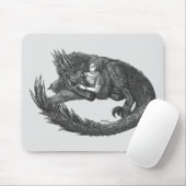 Sleepy Dinosaur Mousepad (Mit Mouse)
