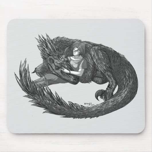 Sleepy Dinosaur Mousepad (Vorne)