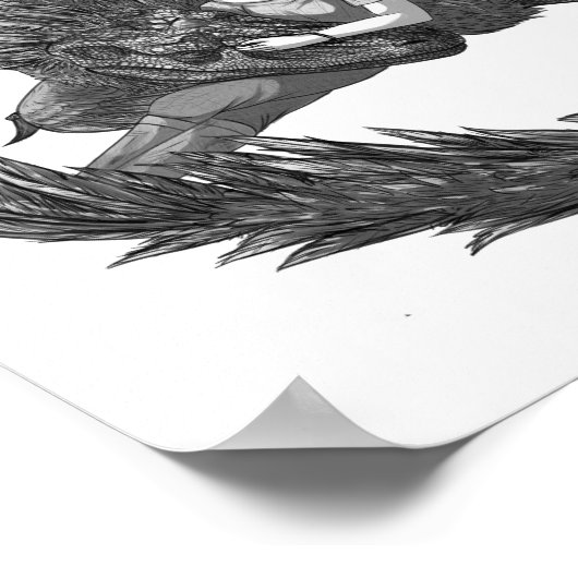 Sleepy Dinosaur Poster (Ecke)