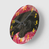 Sleepy Dog Clock Runde Wanduhr (Winkel)