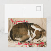 Sleepy Dog Postkarte (Vorne/Hinten)