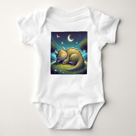 Sleepy Dragon Baby Strampler (Vorderseite)