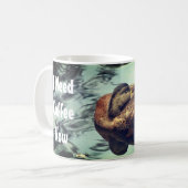 Sleepy Duck braucht Kaffee jetzt lustig Kaffeetasse (Vorderseite Links)