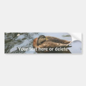 Sleepy Duck Nature Personalized Autoaufkleber (Vorne)