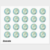 SLEEPY EASTER BUNNY JELLY BEAN DREAMS MOON STICKER (Blatt)