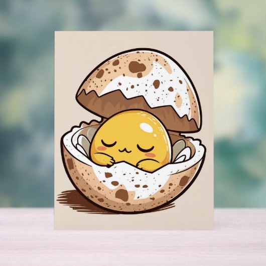 Sleepy Egg Yolk Poster (Neutral)