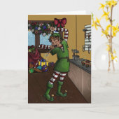 Sleepy elf karte (Gelbe Blume)