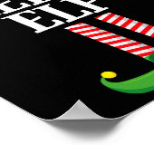 Sleepy Elf Matching Family Group Weihnachts-Party Poster (Ecke)