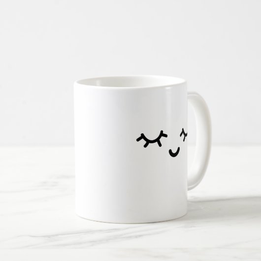 Sleepy Eye Lashes, weck mich hoch Kaffeetasse (VorderseiteRechts)