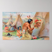 Sleepy Eye Mehl Anzeige mit Amerikanischen Ureinwo Poster (Vorne)