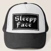 Sleepy Face: Black - Sun Brim - Trucker Hat Truckerkappe (Vorderseite)