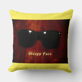 Sleepy Face Collection - Custom Throw Pillow Kissen