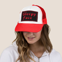 Sleepy Face: Custom Trucker Hat Truckerkappe