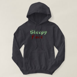 Sleepy Face: Gray - Basic Hooded Sweatshirt