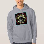 Sleepy Face: Gray - Cotton Hooded Sweatshirt (Vorderseite)