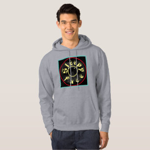 Sleepy Face: Gray - Cotton Hooded Sweatshirt