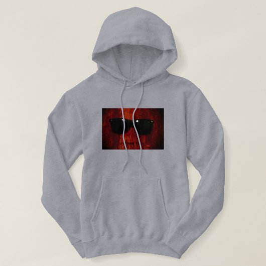 Sleepy Face: Gray - Unisex Basic Hooded Sweatshirt (Design vorne)