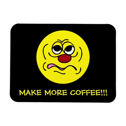 Sleepy Face Grumpey Magnet (Horizontal)