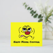 Sleepy Face Grumpey Postkarte (Stehend Vorderseite)