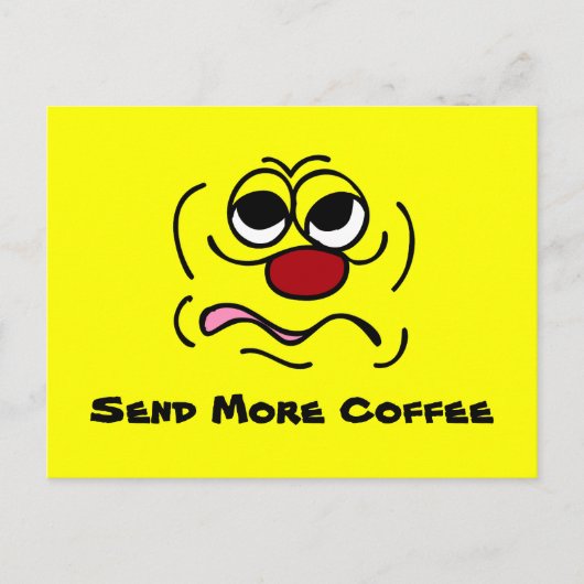 Sleepy Face Grumpey Postkarte (Vorderseite)