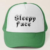 Sleepy Face: grün - Brim - Trucker Hat Truckerkappe (Vorderseite)