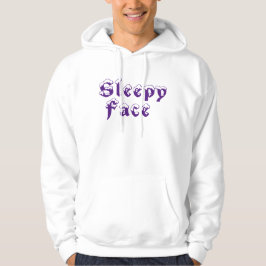Sleepy Face: Weiß - Hooded Sweatshirt