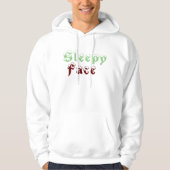 Sleepy Face: Weiß - Hooded Sweatshirt (Vorderseite)