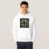Sleepy Face: Weiß - Unisex Hooded Sweatshirt (Vorne ganz)