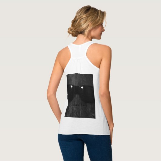 Sleepy Face - Women's Bella - Flowy Racerback Tank Top (Rückseite Vollansicht)