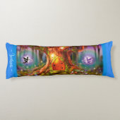 Sleepy Fairy Zauberbaum. Blue Riese Brauch Seitenschläferkissen (Rückseite)