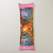 Sleepy Fairy Zauberbaum. Pink Giant-Brauch Seitenschläferkissen (Rückseite (Vertikal))