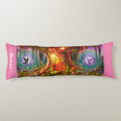 Sleepy Fairy Zauberbaum. Pink Giant-Brauch Seitenschläferkissen (Rückseite)